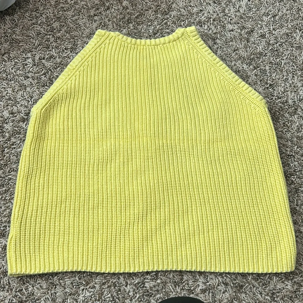 525 America Yellow Sleeveless Knit Top Sz M - Picture 6 of 6